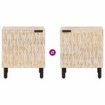 Casa si Gradina - Mobilier - Comode si corpuri - Noptiere - Dulap de noapte 2 pcs Alb 40 x 33,5 x 46 cm Lemn de mango solid - Infinity.ro