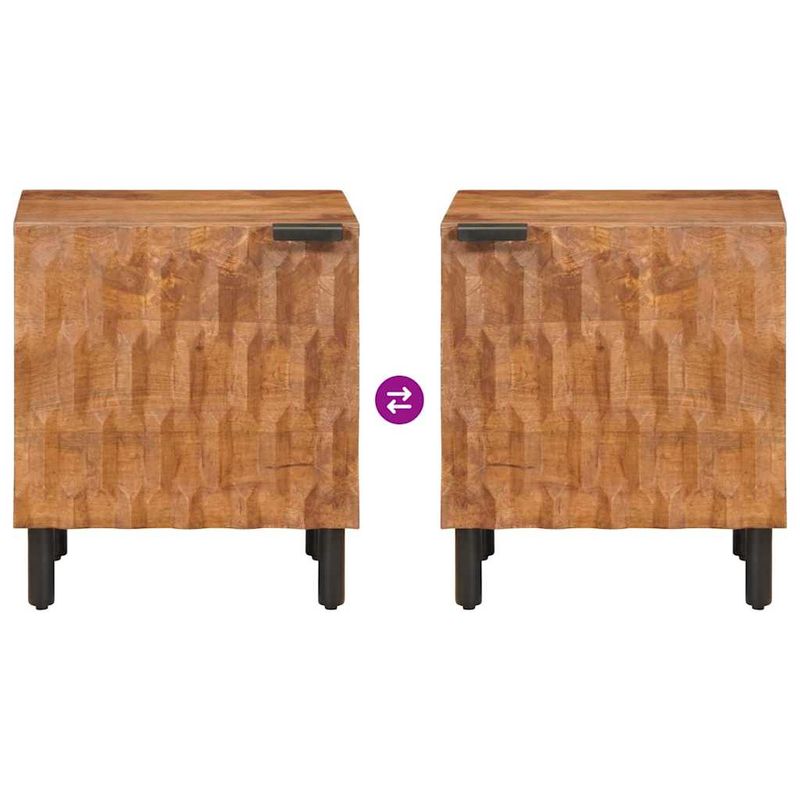 Casa si Gradina - Mobilier - Comode si corpuri - Noptiere - Dulap de noapte 2 pcs Maro 40 x 33,5 x 46 cm - Infinity.ro