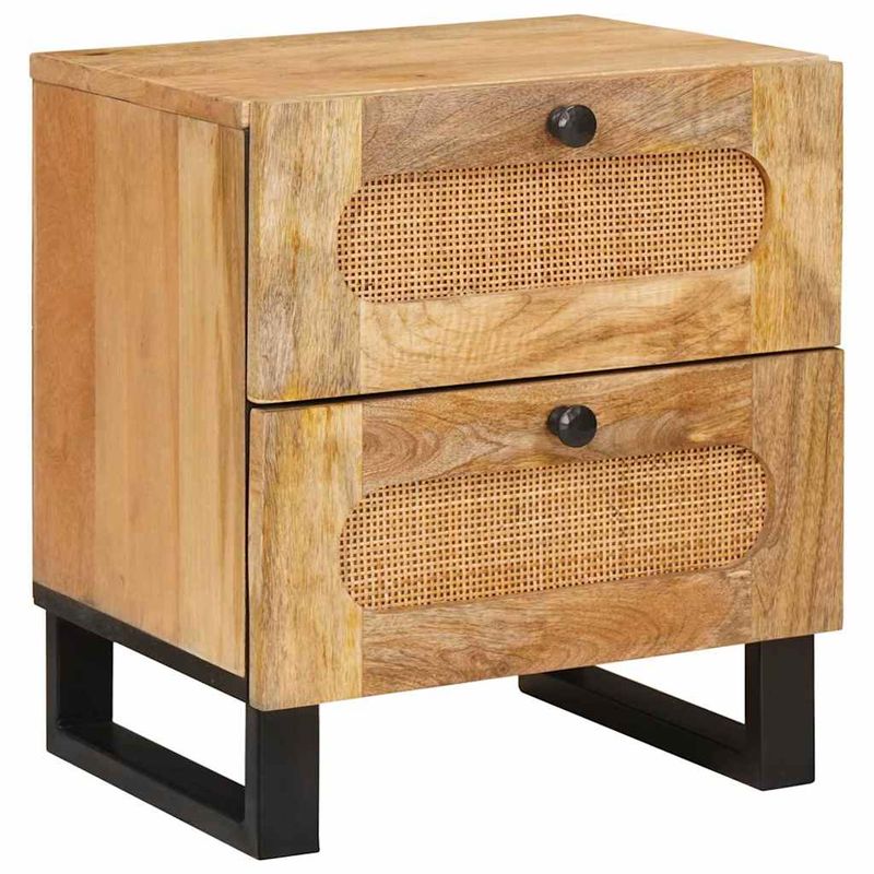 Casa si Gradina - Mobilier - Comode si corpuri - Noptiere - Dulap de noapte cu sertar 2 pcs natural 40 x 33,5 x 46 cm - Infinity.ro
