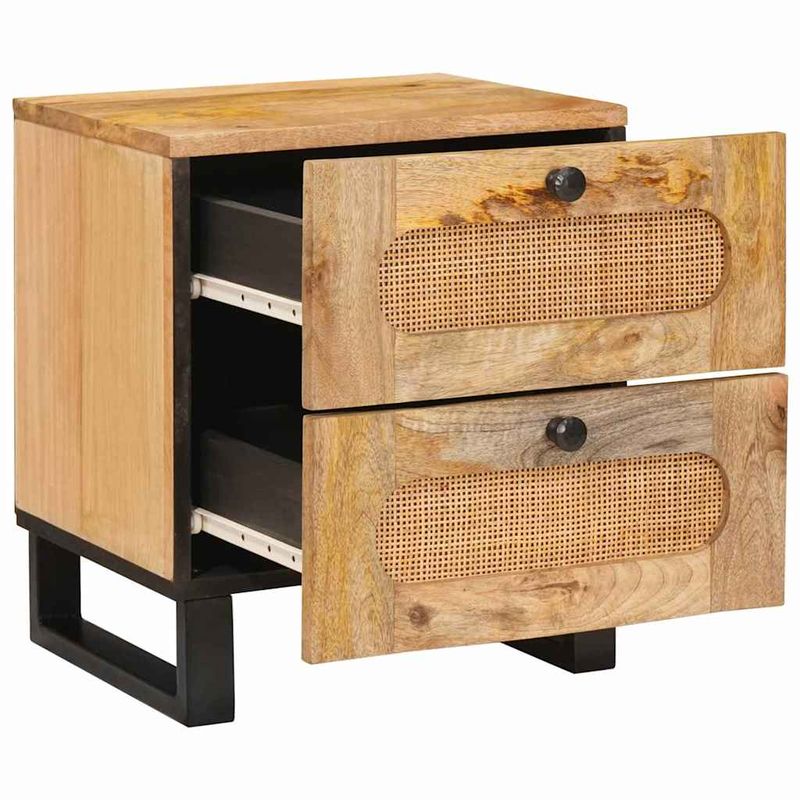 Casa si Gradina - Mobilier - Comode si corpuri - Noptiere - Dulap de noapte cu sertar 2 pcs natural 40 x 33,5 x 46 cm - Infinity.ro