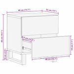 Casa si Gradina - Mobilier - Comode si corpuri - Noptiere - Dulap de noapte cu sertar 2 pcs natural 40 x 33,5 x 46 cm - Infinity.ro