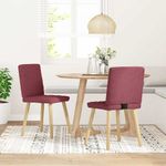 Casa si Gradina - Mobilier - Scaune si fotolii - Scaune - Scaune de bucatarie, 2 buc., rosu vin, material textil - Infinity.ro