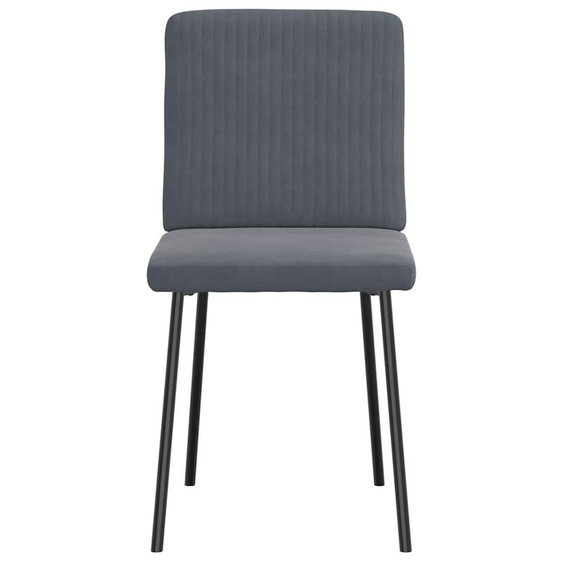 Casa si Gradina - Mobilier - Scaune si fotolii - Scaune - Scaune de bucatarie, 2 buc., gri inchis, catifea - Infinity.ro