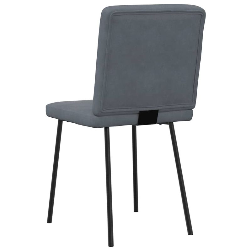 Casa si Gradina - Mobilier - Scaune si fotolii - Scaune - Scaune de bucatarie, 2 buc., gri inchis, catifea - Infinity.ro