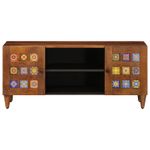 Casa si Gradina - Mobilier - Dulapuri si sifoniere - Dulapuri - Cabinet TV cu usa castan 105 x 33,5 x 46 cm Lemn de mango solid - Infinity.ro