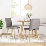 Casa si Gradina - Mobilier - Scaune si fotolii - Scaune - Scaune de bucatarie, 2 buc., gri taupe, material textil - Infinity.ro