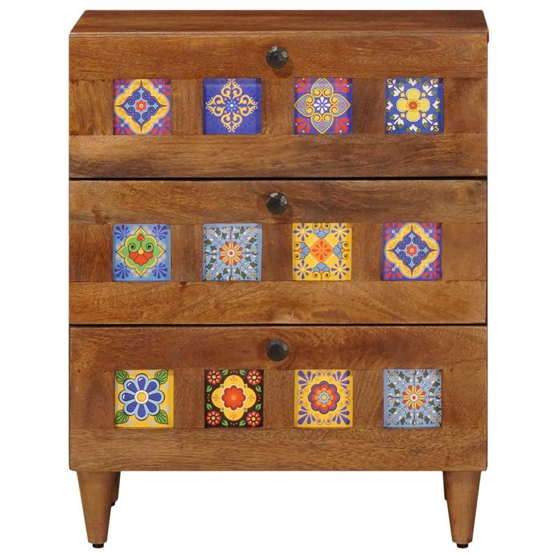 Casa si Gradina - Mobilier - Comode si corpuri - Noptiere - Dulap de noapte Maro 50 x 33 x 60 cm Lemn de mango solid - Infinity.ro