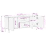 Casa si Gradina - Mobilier - Dulapuri si sifoniere - Dulapuri - Cabinet TV cu usa castan 105 x 33,5 x 46 cm Lemn de mango solid - Infinity.ro
