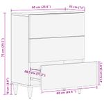 Casa si Gradina - Mobilier - Dulapuri si sifoniere - Dulapuri - Bufet castan 60 x 33,5 x 75 cm Lemn de mango solid - Infinity.ro