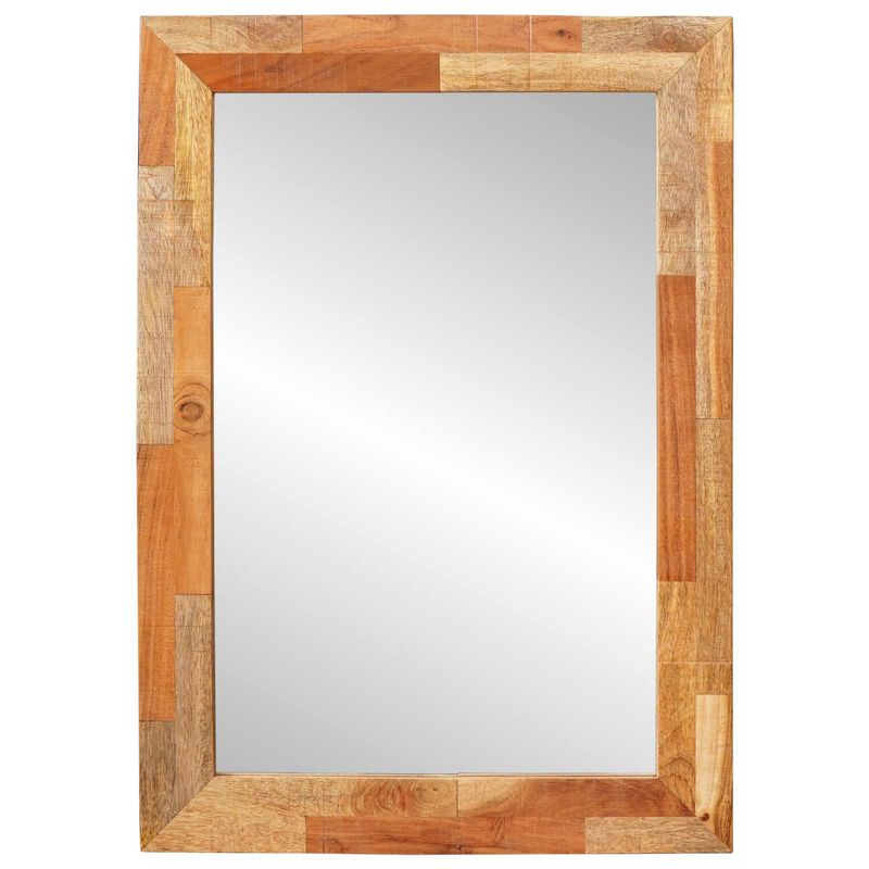 Casa si Gradina - Mobilier - Mobilier baie - Oglinzi baie - Oglinda pentru baie natural 50 x 70 x 3 cm Lemn de mango solid - Infinity.ro