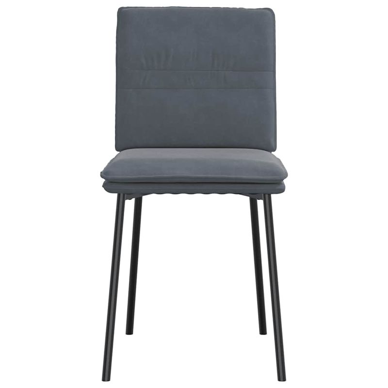 Casa si Gradina - Mobilier - Scaune si fotolii - Scaune - Scaune de bucatarie, 2 buc., gri inchis, catifea - Infinity.ro