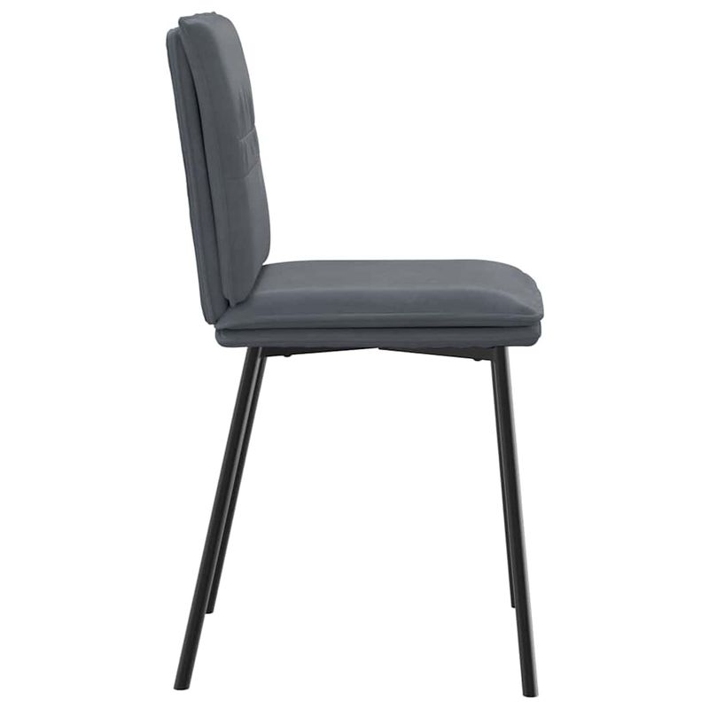 Casa si Gradina - Mobilier - Scaune si fotolii - Scaune - Scaune de bucatarie, 2 buc., gri inchis, catifea - Infinity.ro