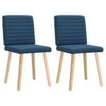 Casa si Gradina - Mobilier - Scaune si fotolii - Scaune - Scaune de bucatarie, 2 buc., albastru, textil - Infinity.ro
