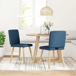 Casa si Gradina - Mobilier - Scaune si fotolii - Scaune - Scaune de bucatarie, 2 buc., albastru, textil - Infinity.ro