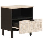 Casa si Gradina - Mobilier - Comode si corpuri - Noptiere - Dulap de noapte 2 pcs Alb 40 x 33 x 46 cm Lemn de mango solid - Infinity.ro