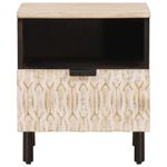 Casa si Gradina - Mobilier - Comode si corpuri - Noptiere - Dulap de noapte 2 pcs Alb 40 x 33 x 46 cm Lemn de mango solid - Infinity.ro