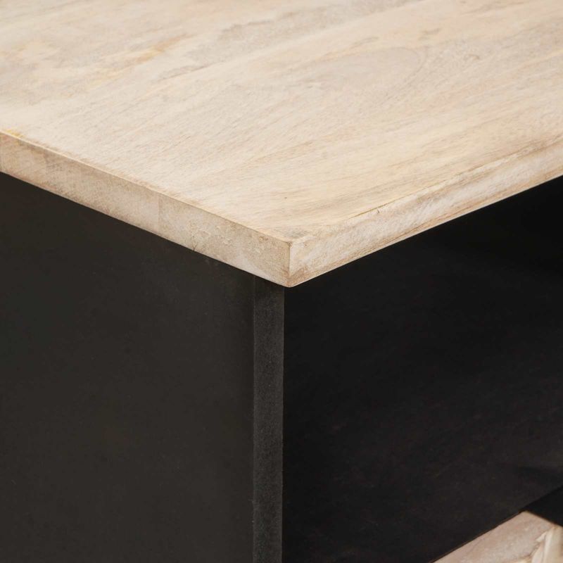 Casa si Gradina - Mobilier - Comode si corpuri - Noptiere - Dulap de noapte 2 pcs Alb 40 x 33 x 46 cm Lemn de mango solid - Infinity.ro
