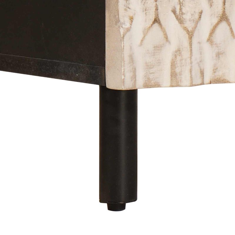 Casa si Gradina - Mobilier - Comode si corpuri - Noptiere - Dulap de noapte 2 pcs Alb 40 x 33 x 46 cm Lemn de mango solid - Infinity.ro