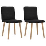 Casa si Gradina - Mobilier - Scaune si fotolii - Scaune - Scaune de bucatarie, 2 buc. negru, textil - Infinity.ro