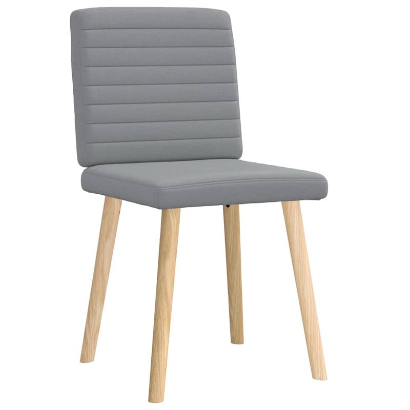 Casa si Gradina - Mobilier - Scaune si fotolii - Scaune - Scaune de bucatarie, 2 buc., gri deschis, material textil - Infinity.ro