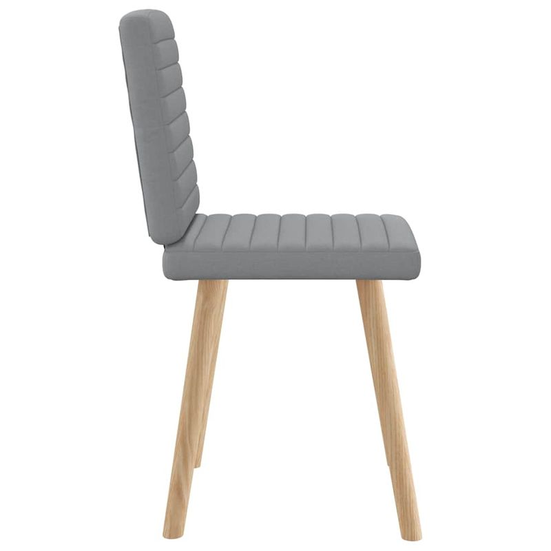 Casa si Gradina - Mobilier - Scaune si fotolii - Scaune - Scaune de bucatarie, 2 buc., gri deschis, material textil - Infinity.ro