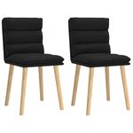 Casa si Gradina - Mobilier - Scaune si fotolii - Scaune - Scaune de bucatarie, 2 buc. negru, textil - Infinity.ro