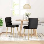 Casa si Gradina - Mobilier - Scaune si fotolii - Scaune - Scaune de bucatarie, 2 buc. negru, textil - Infinity.ro