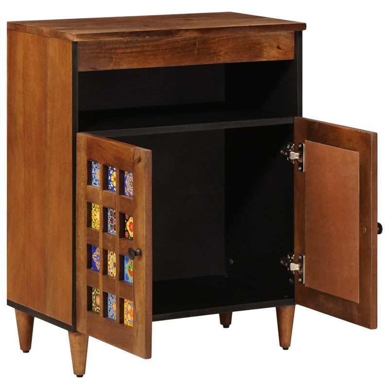 Casa si Gradina - Mobilier - Dulapuri si sifoniere - Dulapuri - Bufet cu usa castan 60 x 33,5 x 75 cm Lemn de mango solid - Infinity.ro