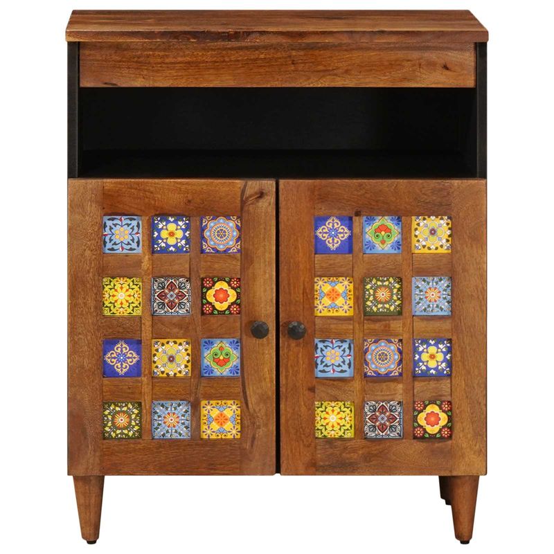 Casa si Gradina - Mobilier - Dulapuri si sifoniere - Dulapuri - Bufet cu usa castan 60 x 33,5 x 75 cm Lemn de mango solid - Infinity.ro