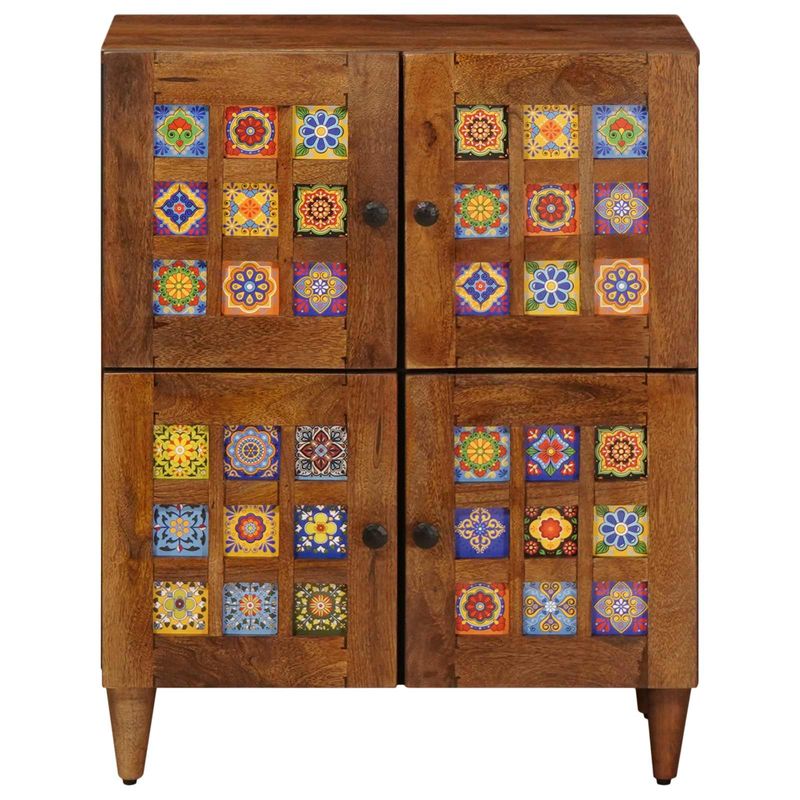 Casa si Gradina - Mobilier - Dulapuri si sifoniere - Dulapuri - Bufet cu usa castan 60 x 33,5 x 75 cm Lemn de mango solid - Infinity.ro