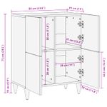 Casa si Gradina - Mobilier - Dulapuri si sifoniere - Dulapuri - Bufet cu usa castan 60 x 33,5 x 75 cm Lemn de mango solid - Infinity.ro
