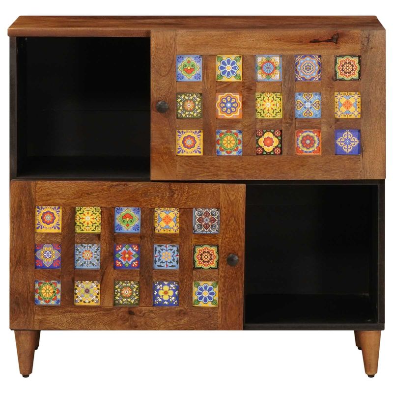 Casa si Gradina - Mobilier - Dulapuri si sifoniere - Dulapuri - Bufet cu usa castan 80 x 33,5 x 75 cm Lemn de mango solid - Infinity.ro