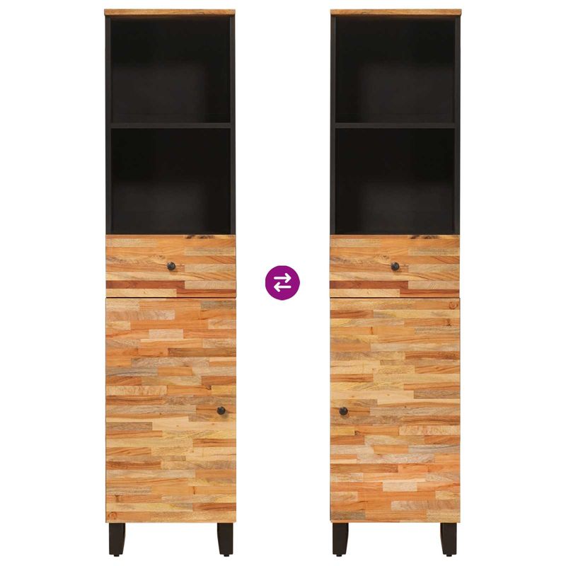 Casa si Gradina - Mobilier - Mobilier baie - Comode baie - Dulap de Baie natural 38 x 33,5 x 160 cm Lemn de mango solid - Infinity.ro