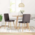 Casa si Gradina - Mobilier - Scaune si fotolii - Scaune - Scaune de masa, 2 buc., maro inchis, material textil - Infinity.ro