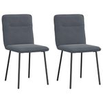 Casa si Gradina - Mobilier - Scaune si fotolii - Scaune - Scaune de bucatarie, 2 buc., gri inchis, catifea - Infinity.ro