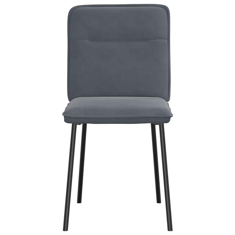 Casa si Gradina - Mobilier - Scaune si fotolii - Scaune - Scaune de bucatarie, 2 buc., gri inchis, catifea - Infinity.ro