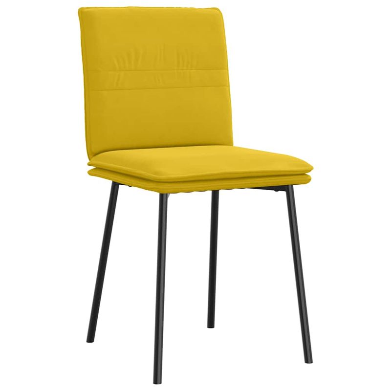 Casa si Gradina - Mobilier - Scaune si fotolii - Scaune - Scaune de bucatarie, 2 buc., galben, catifea - Infinity.ro