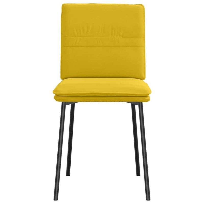 Casa si Gradina - Mobilier - Scaune si fotolii - Scaune - Scaune de bucatarie, 2 buc., galben, catifea - Infinity.ro