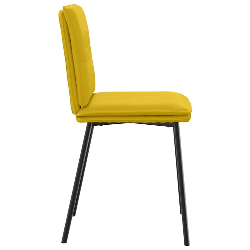 Casa si Gradina - Mobilier - Scaune si fotolii - Scaune - Scaune de bucatarie, 2 buc., galben, catifea - Infinity.ro