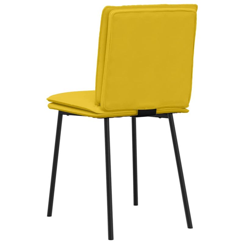 Casa si Gradina - Mobilier - Scaune si fotolii - Scaune - Scaune de bucatarie, 2 buc., galben, catifea - Infinity.ro