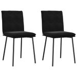 Casa si Gradina - Mobilier - Scaune si fotolii - Scaune - Scaune de bucatarie, 2 buc., negru, catifea - Infinity.ro