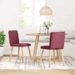 Casa si Gradina - Mobilier - Scaune si fotolii - Scaune - Scaune de bucatarie, 2 buc., rosu vin, material textil - Infinity.ro