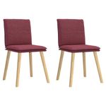 Casa si Gradina - Mobilier - Scaune si fotolii - Scaune - Scaune de bucatarie, 2 buc., rosu vin, material textil - Infinity.ro