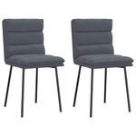 Casa si Gradina - Mobilier - Scaune si fotolii - Scaune - Scaune de bucatarie, 2 buc., gri inchis, catifea - Infinity.ro