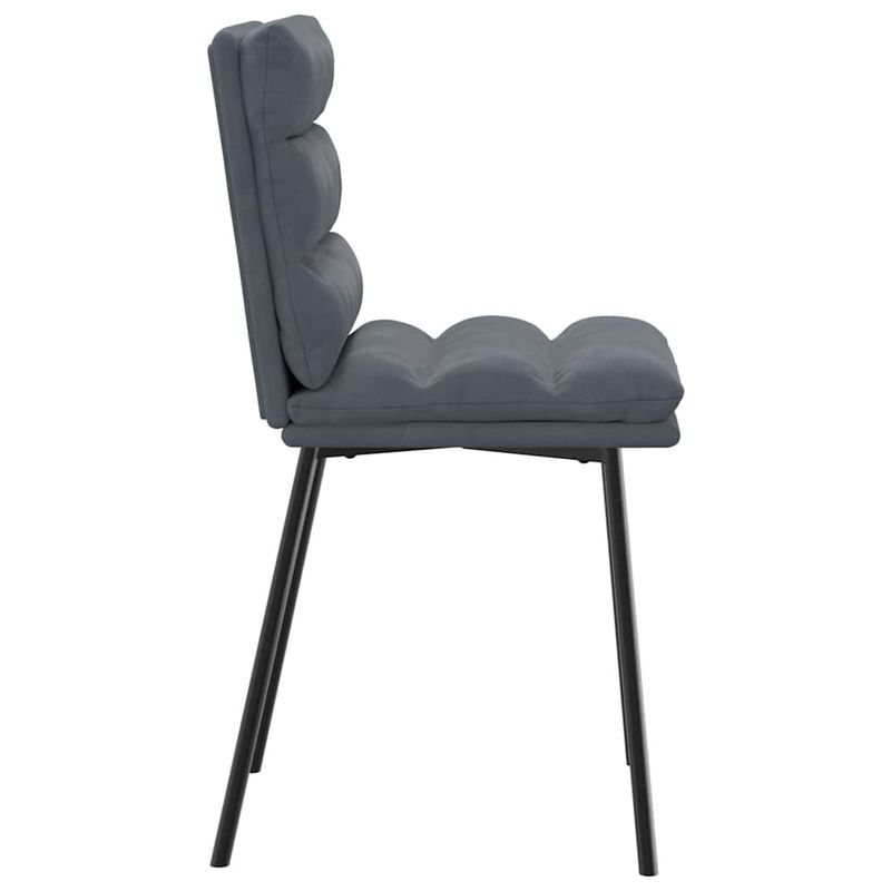 Casa si Gradina - Mobilier - Scaune si fotolii - Scaune - Scaune de bucatarie, 2 buc., gri inchis, catifea - Infinity.ro