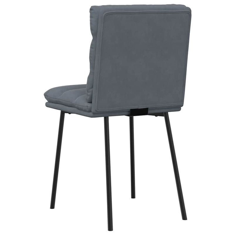 Casa si Gradina - Mobilier - Scaune si fotolii - Scaune - Scaune de bucatarie, 2 buc., gri inchis, catifea - Infinity.ro