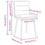 Casa si Gradina - Mobilier - Scaune si fotolii - Scaune - Scaune de bucatarie, 2 buc., gri inchis, catifea - Infinity.ro