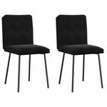 Casa si Gradina - Mobilier - Scaune si fotolii - Scaune - Scaune de bucatarie, 2 buc., negru, catifea - Infinity.ro