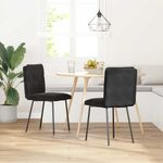 Casa si Gradina - Mobilier - Scaune si fotolii - Scaune - Scaune de bucatarie, 2 buc., negru, catifea - Infinity.ro