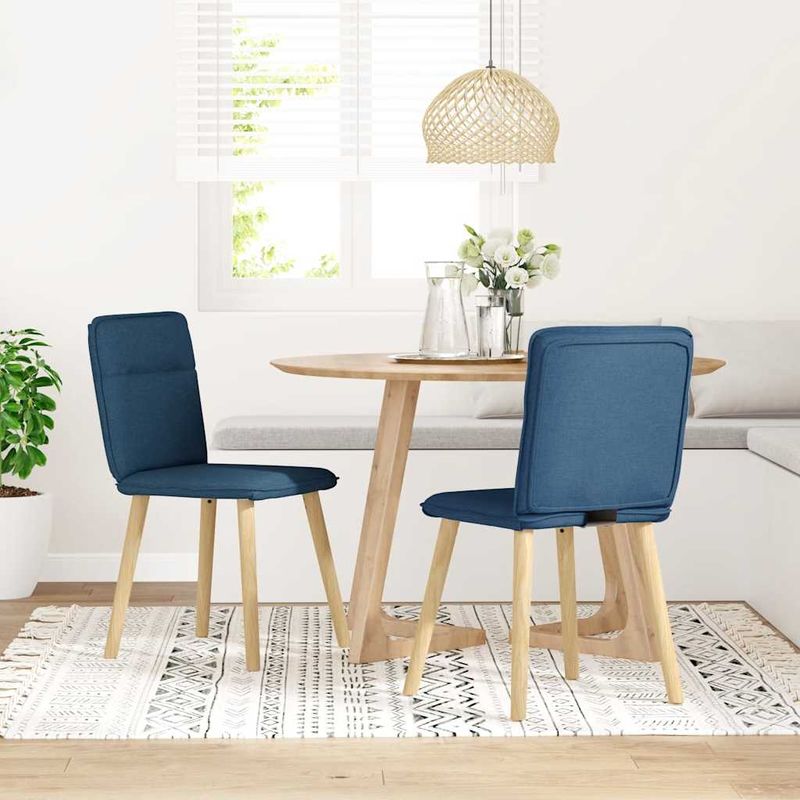 Casa si Gradina - Mobilier - Scaune si fotolii - Scaune - Scaune de bucatarie, 2 buc., albastru, textil - Infinity.ro